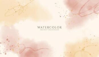 Abstract horizontal watercolor background. Neutral light colored empty space background illustration vector