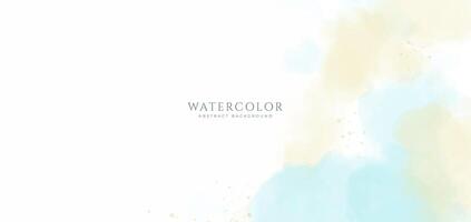 Abstract horizontal watercolor background. Neutral light colored empty space background illustration vector