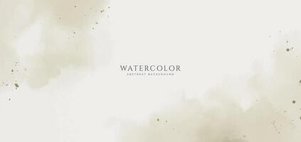 Abstract horizontal watercolor background. Neutral light colored empty space background illustration vector