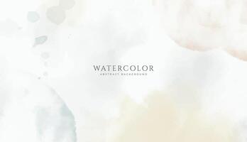 Abstract horizontal watercolor background. Neutral light colored empty space background illustration vector