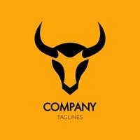 Simple Bull Head Logo Template vector