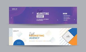 Cover design template or header, business creative banner vector