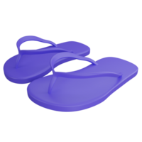 Flip Flops clipart flat design icon isolated on transparent background, 3D render Summer and beach concept png