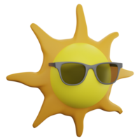 Dom es vistiendo Gafas de sol clipart plano diseño icono aislado en transparente fondo, 3d hacer verano y playa concepto png