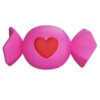 corazón caramelo clipart plano diseño icono aislado en transparente fondo, 3d hacer enamorado concepto png