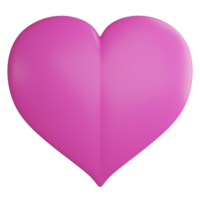 Herz Clip Art eben Design Symbol isoliert auf transparent Hintergrund, 3d machen Valentinstag Konzept png