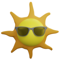 Dom es vistiendo Gafas de sol clipart plano diseño icono aislado en transparente fondo, 3d hacer verano y playa concepto png