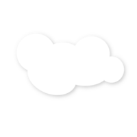papier toespraak bubbel met wolken png