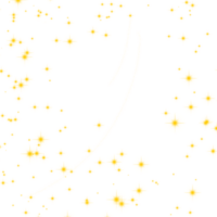 confettis scintillait Jaune lumière élément, pétillant étoiles ornement Jaune lumière conception noir Contexte png