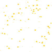 confettis scintillait Jaune lumière élément, pétillant étoiles ornement Jaune lumière conception noir Contexte png