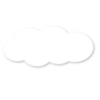 paper speech bubble with clouds png