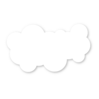 papel habla burbuja con nubes png