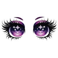 Purple Doll Eyes For Barbie, DressUp, Characters, Anime vector