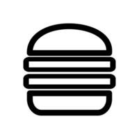 hamburguesa icono en un blanco antecedentes vector