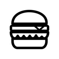 hamburguesa icono en un blanco antecedentes vector