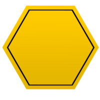 hexagone avertissement signe transparent élément Vide png