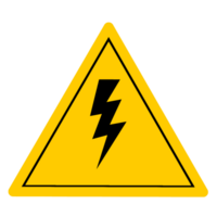 voltage sign lightning bolt element transparent file, electrical icon set design template file png