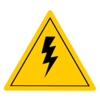 voltage sign lightning bolt element transparent file, electrical icon set design template file png