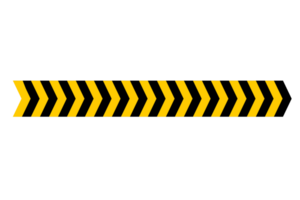 blank yellow black road sign element shape with police line transparent, police line background element blank png