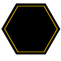 hexagon warning sign transparent element blank png