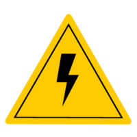 voltage sign lightning bolt element transparent file, electrical icon set design template file png