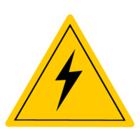 voltage sign lightning bolt element transparent file, electrical icon set design template file png