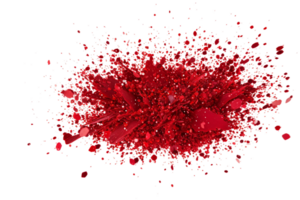 Ruby Red Glitter Explosion on a transparent background. png