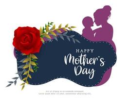 Beautiful Happy Mother's day celebration lovely background design vector