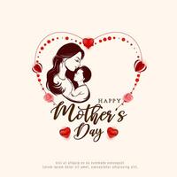 Lovely Happy Mother's day celebration greeting background vector