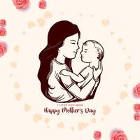Happy Mother's day celebration modern background design vector