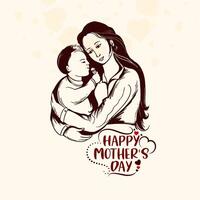 Lovely Happy Mother's day celebration greeting background vector