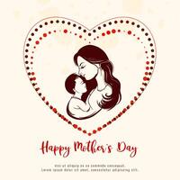 Lovely Happy Mother's day celebration greeting background vector