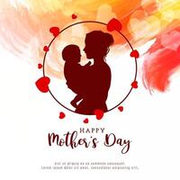 Beautiful Happy Mother's day celebration lovely background design vector