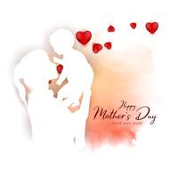 Lovely Happy Mother's day celebration greeting background vector