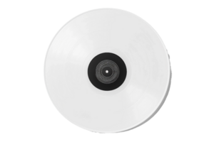 Blank Vinyl Record Mockup on transparent background. png