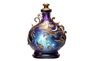 Moonlight Elixir Potion Bottle on transparent background. png