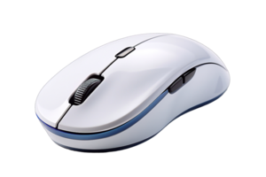 White computer mouse isolated on transparent background png