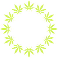 Cannabis ebenfalls bekannt wie Marihuana Pflanze Blatt Silhouette Kreis gestalten Komposition, können verwenden zum Dekoration, aufwendig, Hintergrund, Abdeckung, Kunst Illustration, Textil, Stoff, Mode, oder Grafik Design Element png