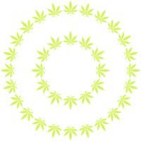 canapa anche conosciuto come marijuana pianta foglia silhouette cerchio forma composizione, può uso per decorazione, ornato, sfondo, coperchio, arte illustrazione, tessile, tessuto, moda, o grafico design elemento png