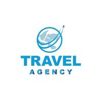 Travel agency tourism mountain beach vacation outdoor adventure logo design vector