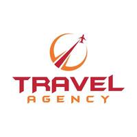 Travel agency tourism mountain beach vacation outdoor adventure logo design vector