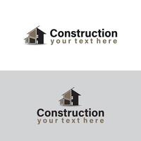 Construction home house modern creative minimalist business logo design vector