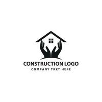 Real estate design handyman, plumbing, roofing, construction or electrician logo vector