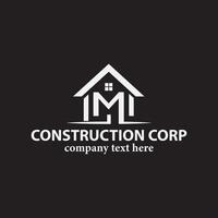 Real estate design handyman, plumbing, roofing, construction or electrician logo vector