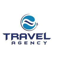 Travel agency tourism mountain beach vacation outdoor adventure logo design vector