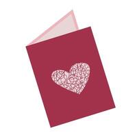 icono de amor saludo tarjeta para san valentin día, plano icono aislado en blanco antecedentes. san valentin día concepto. ilustración en plano estilo para web diseño, bandera, volantes, invitación, tarjeta. vector