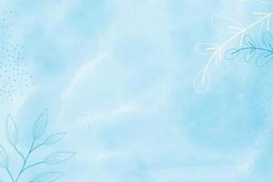acuarela ligero azul primavera resumen fondo, digital cuadro. mano pintado resumen acuarela antecedentes con flores y hojas, ilustración vector