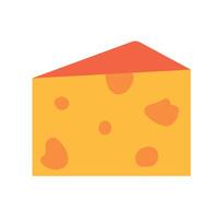 Icon web Flat cheese isolated on white background. illustration for print, banner, card, brochure, logo, menu. vector