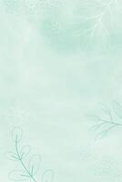 Watercolor light green spring vertical abstract background, digital painting. Hand painted abstract watercolor background with flowers and leaves, illustration vector