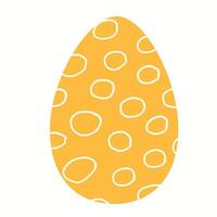 Easter Egg with Pattern Isolated on White background. illustration in flat style for greeting card, invitation template, poster, background. vector